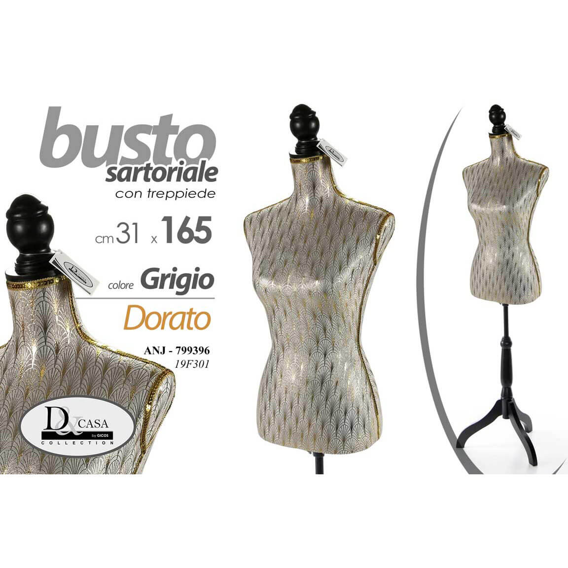 BUSTO SARTORIA CM.31X31X165H MARRONE