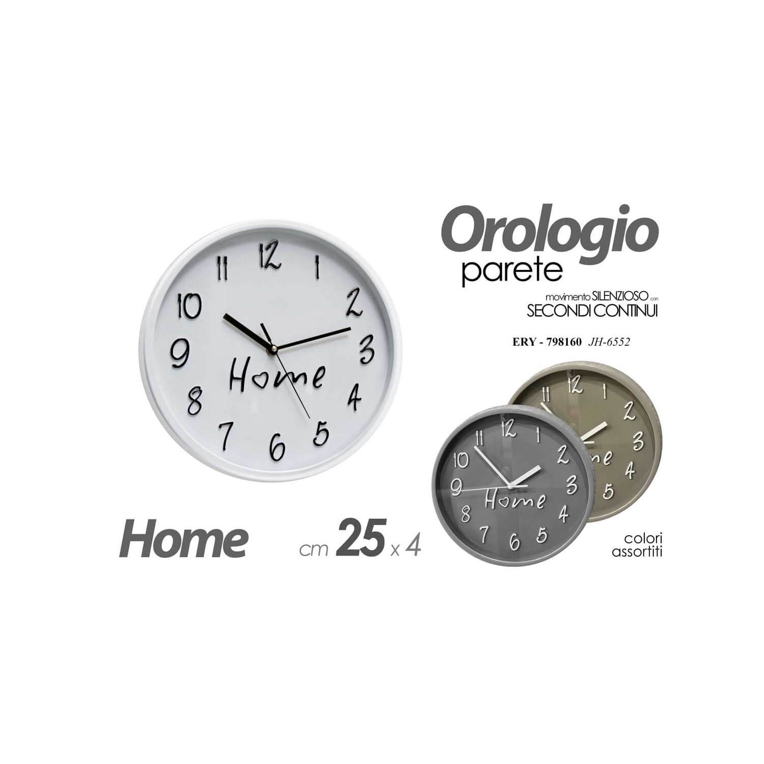 OROLOGIO TONDO D.25 HOME ASSORTITI