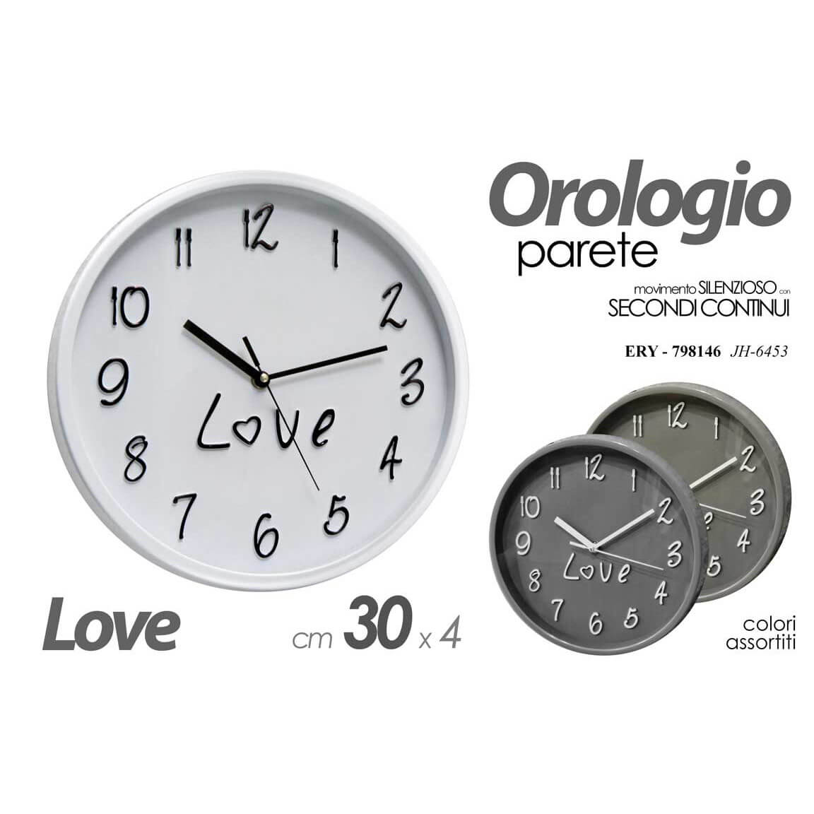 OROLOGIO TONDO D.30 LOVE ASSORTITI