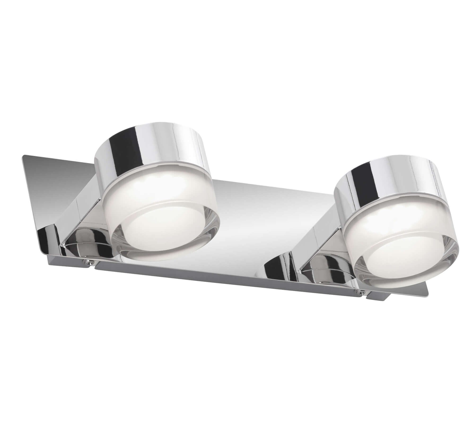 *SPLASH APPLIQUE 2X5W LED IP44 VETRO SATINATO CROM