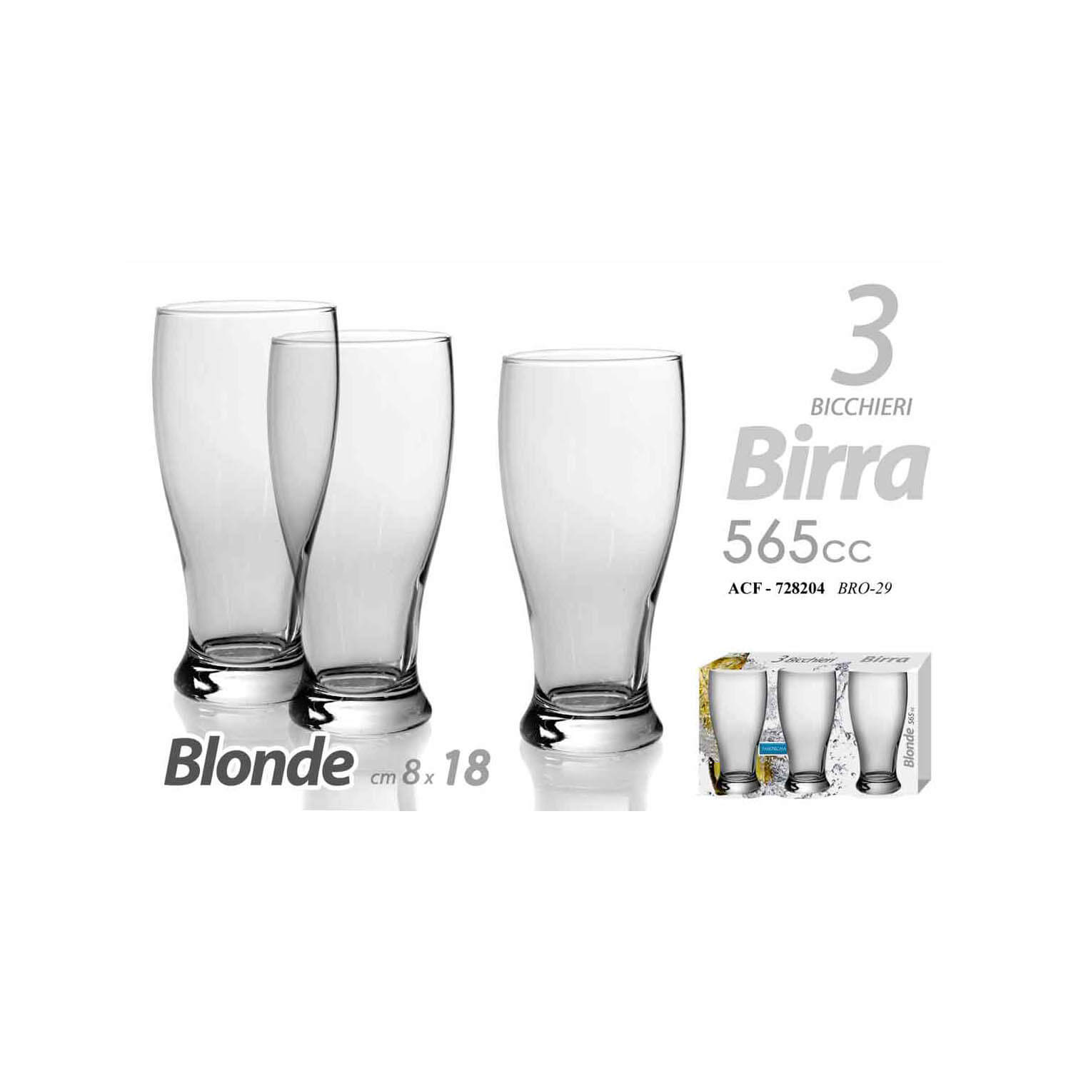 SET3 BICCHIERI BIRRA 565CC.