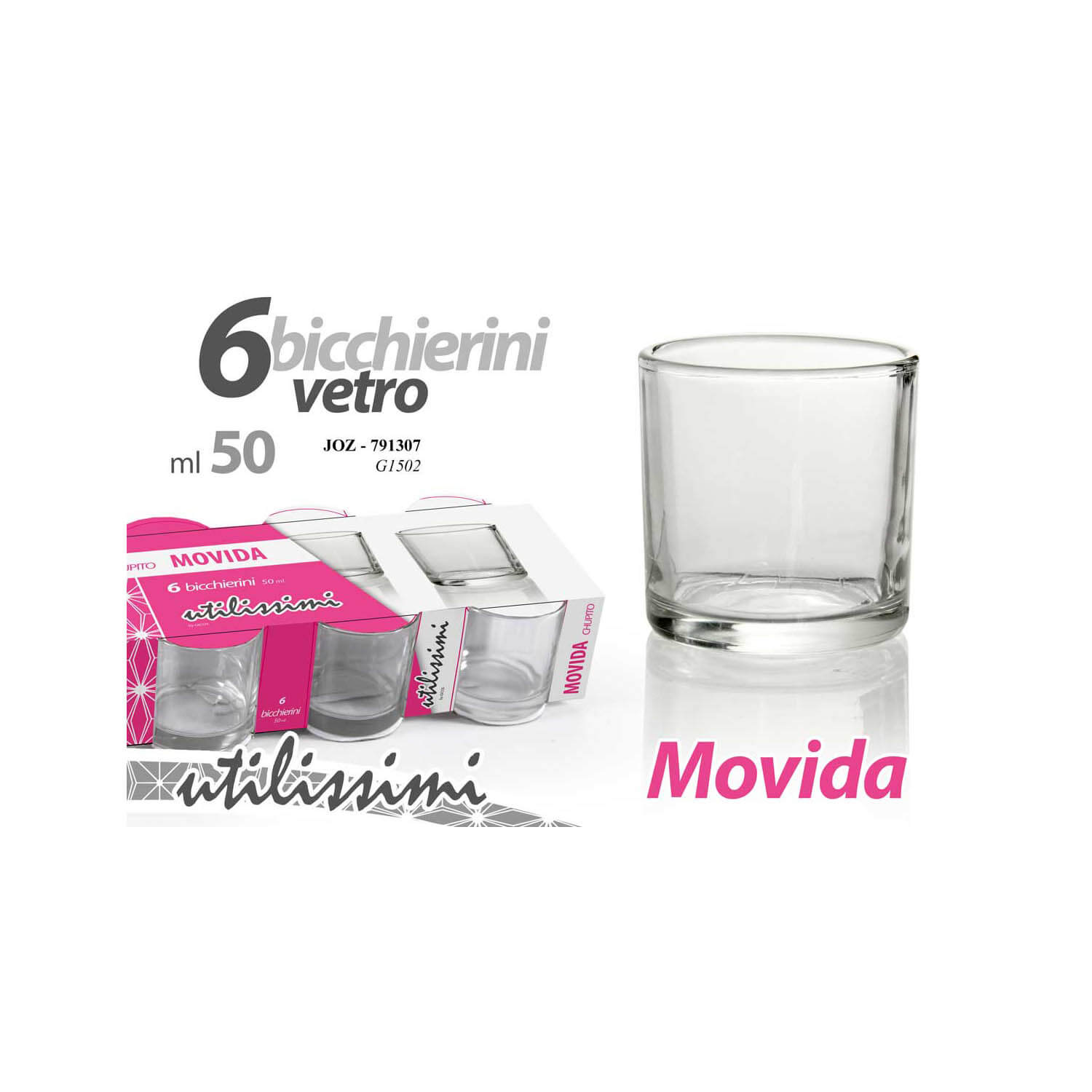 SET6 BICCHIERINI MOVIDA 50ML.