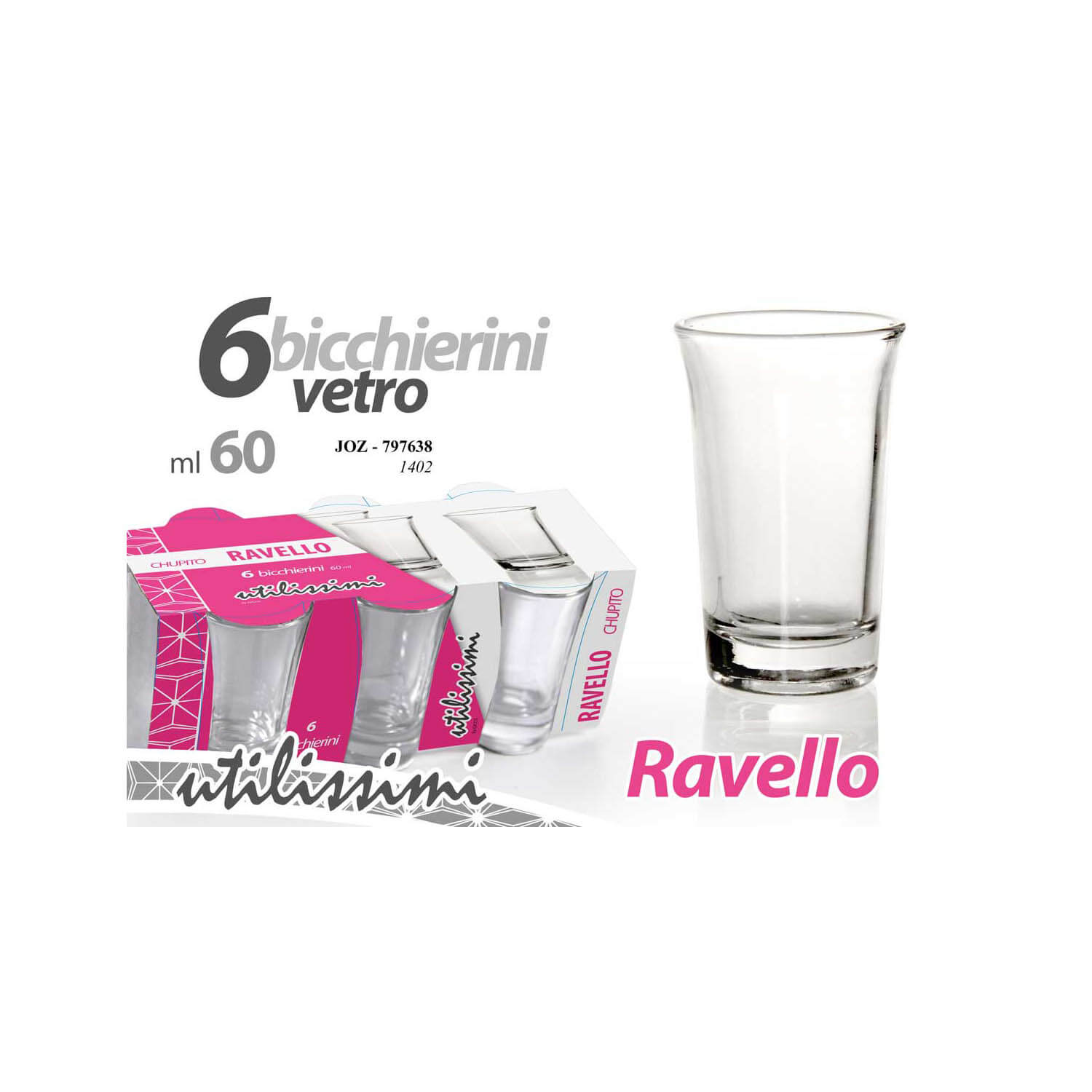 SET6 BICCHIERINI RAVELLO 60ML.