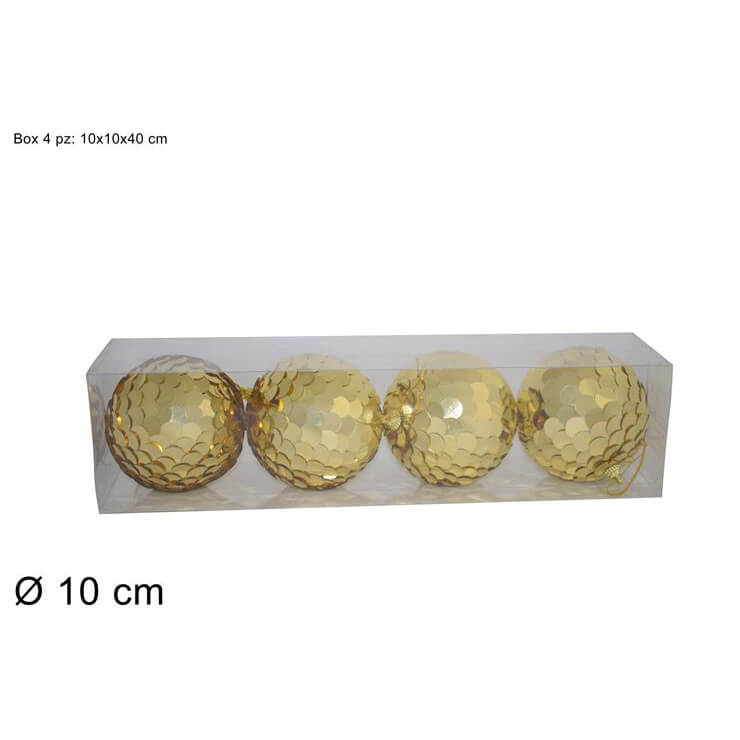 SET4 PALLE D.10 PAILLETTES ORO