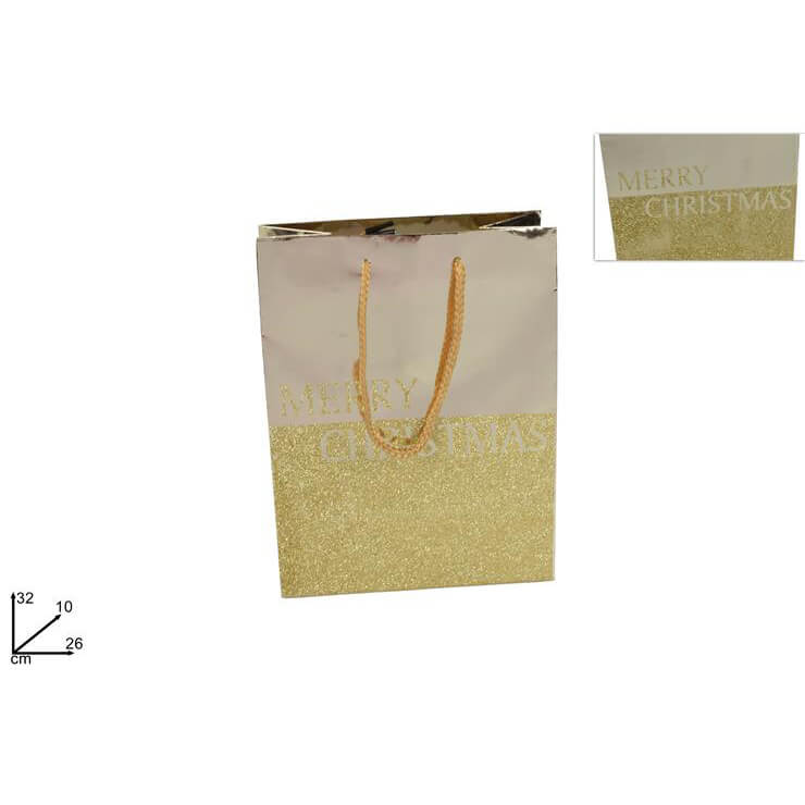 BUSTA REGALO MERRY CH.CM.32X26 ORO