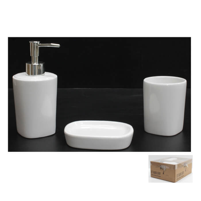 *TOM SET BAGNO CERAMICA BIANCO PZ.3