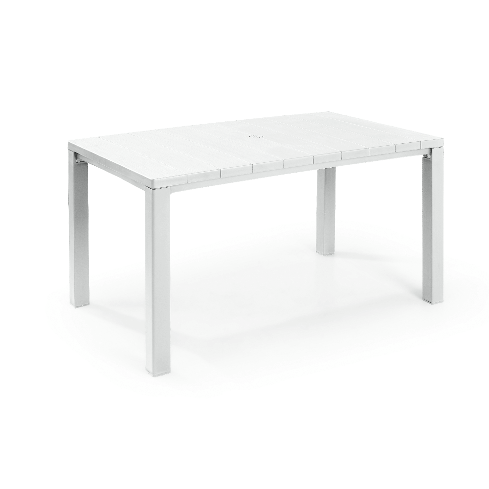 TAVOLO IN RESINA CM.147X90 BIANCO