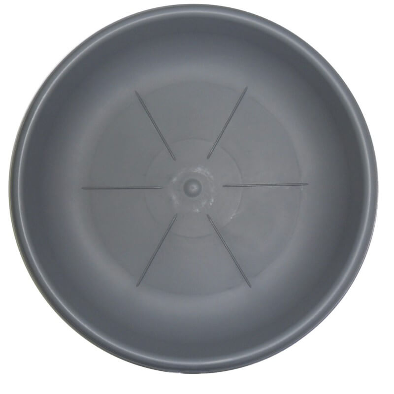 SOTTOVASO TONDO PER VASO TERRA D.26 GRIGIO