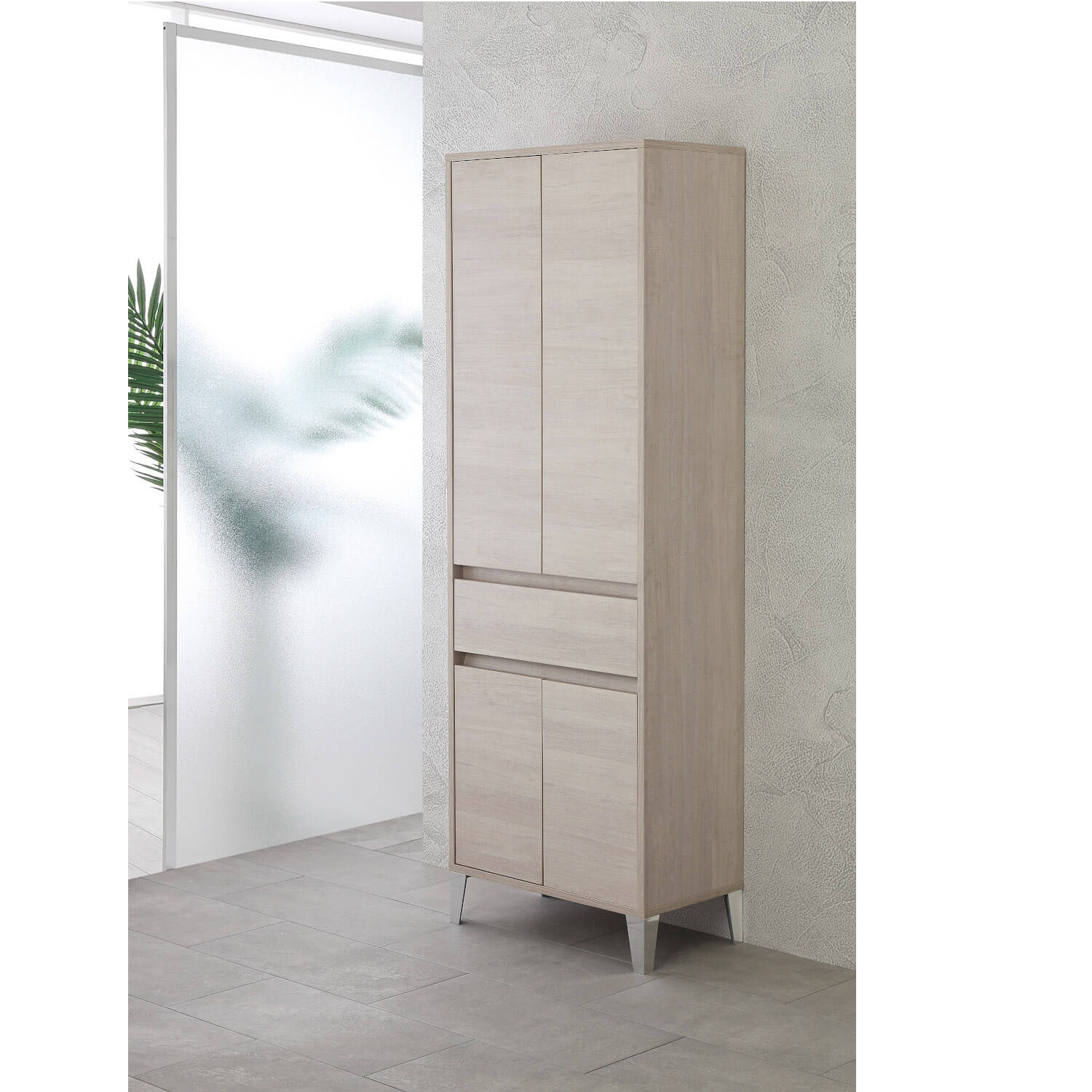 COLONNA DOPPIA P/ASCIUGAMANI CM.60 ROVERE CHIARO