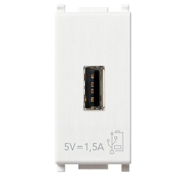 ALIMENTAZIONE USB 5V1.5A 1M BIANCO