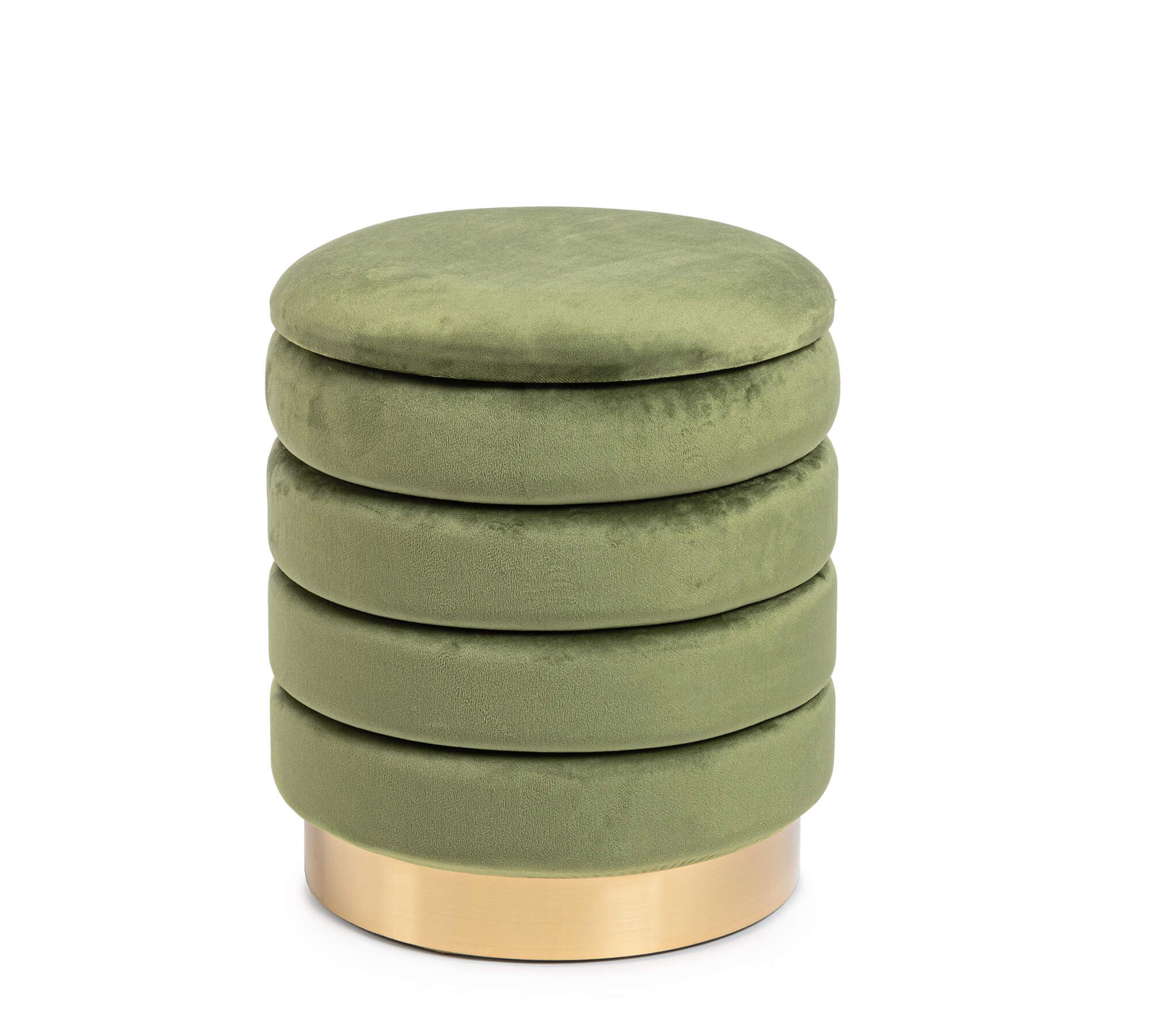 POUF CONTENITORE DARINA D.36 VERDE OLIVA