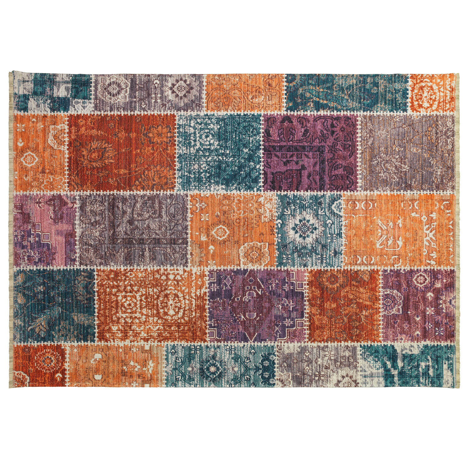 *TAPPETO AMBIENTE CM.57X90 PATCHWORK DISEGNO 03