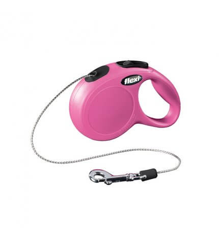 GUINZAGLIO NEW FLEXI FETTUCCIA S 5MT ROSA 15KG