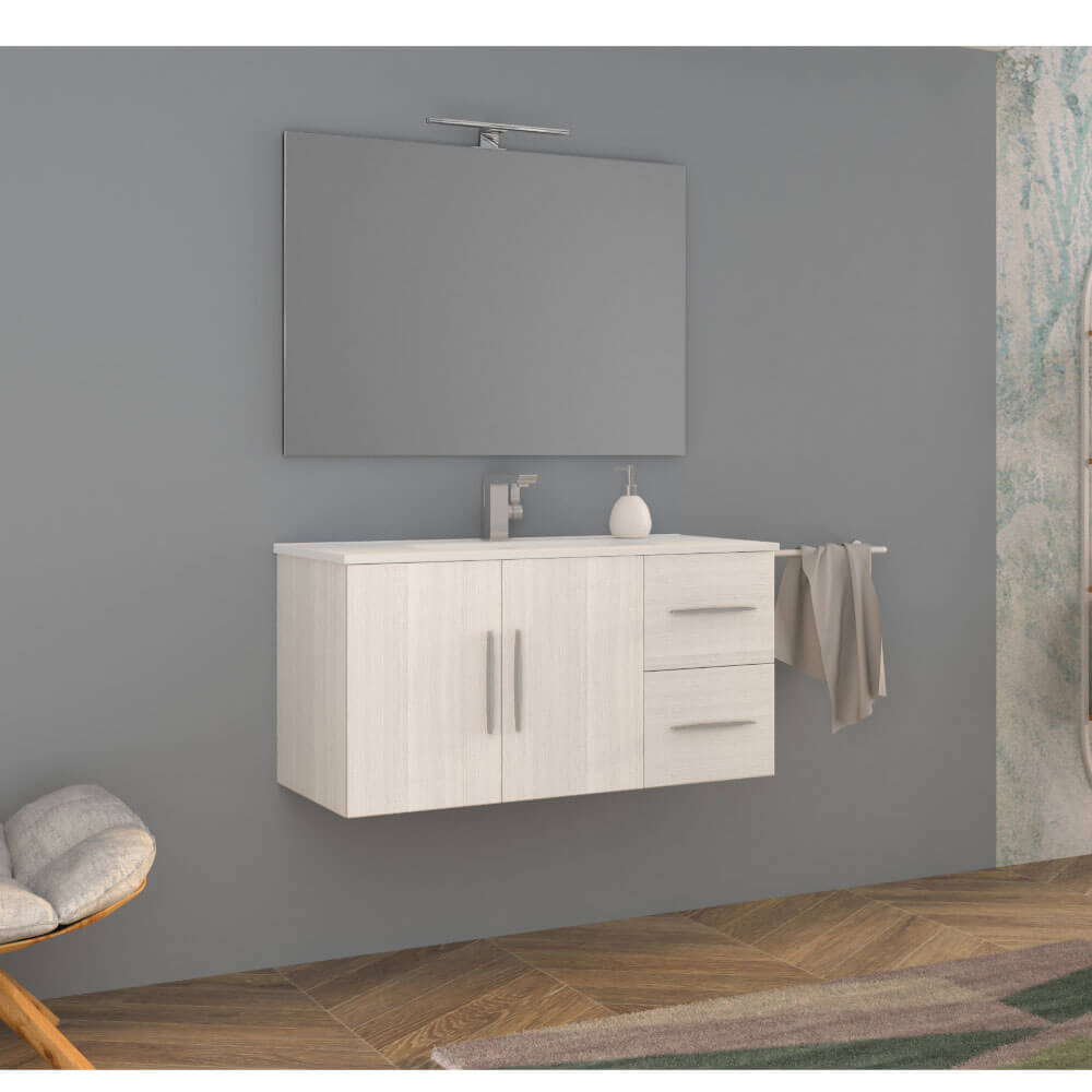 MOBILE BAGNO SIMONA CM.100 BIANCO ROCK