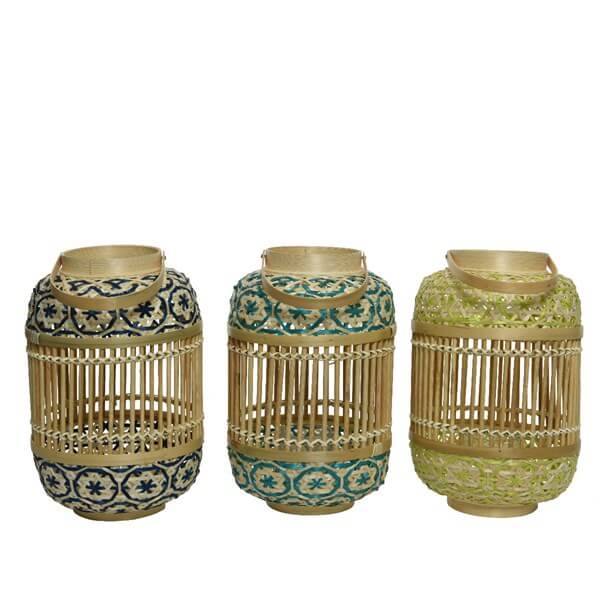 LANTERNA BAMBOO D.20X33 ASS.3 DECOR