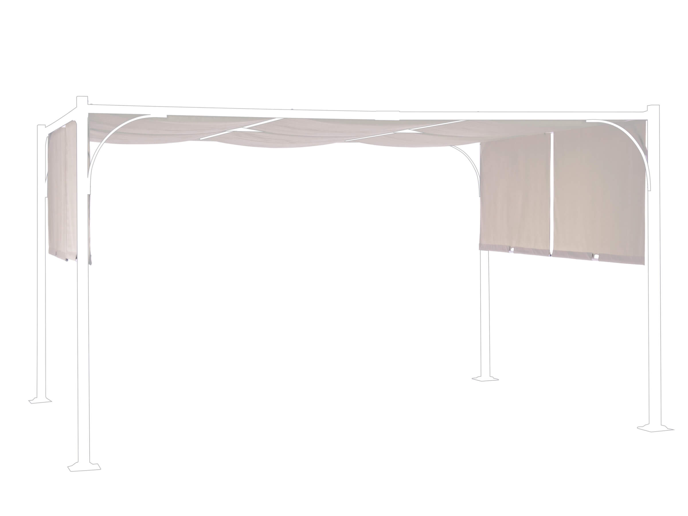 TELO GAZEBO SLIDE MT.3X4 GRIGIO