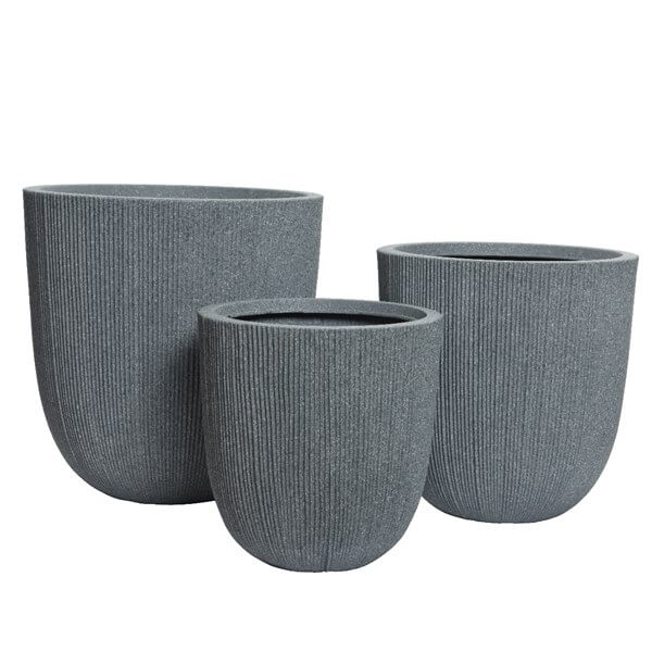 VASO IN PLASTICA D.31 GRIGIO