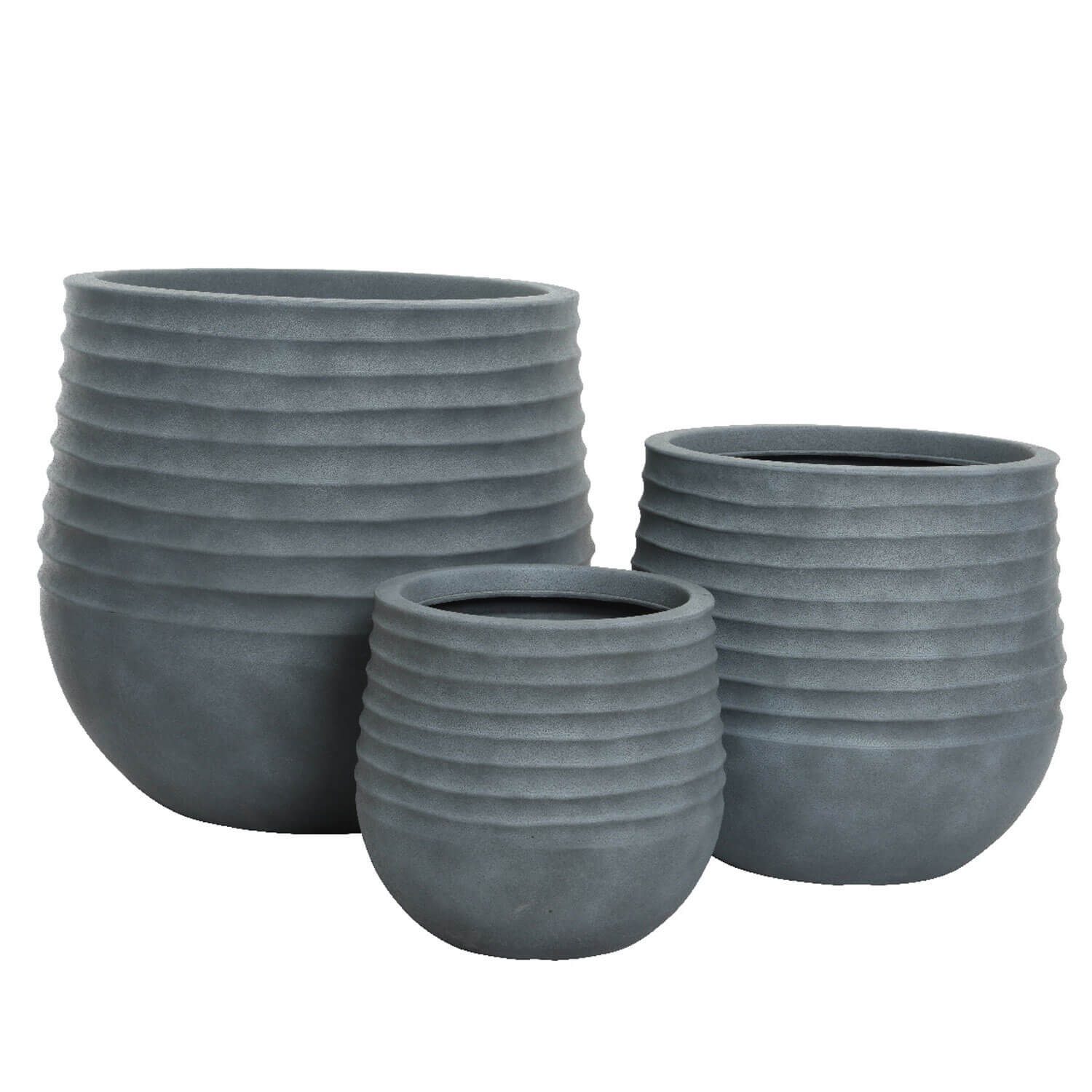 *VASO IN PLASTICA TONDO D.30 GRIGIO