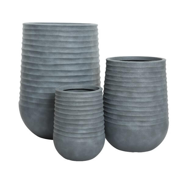 *VASO IN PLASTICA D.28X37H GRIGIO