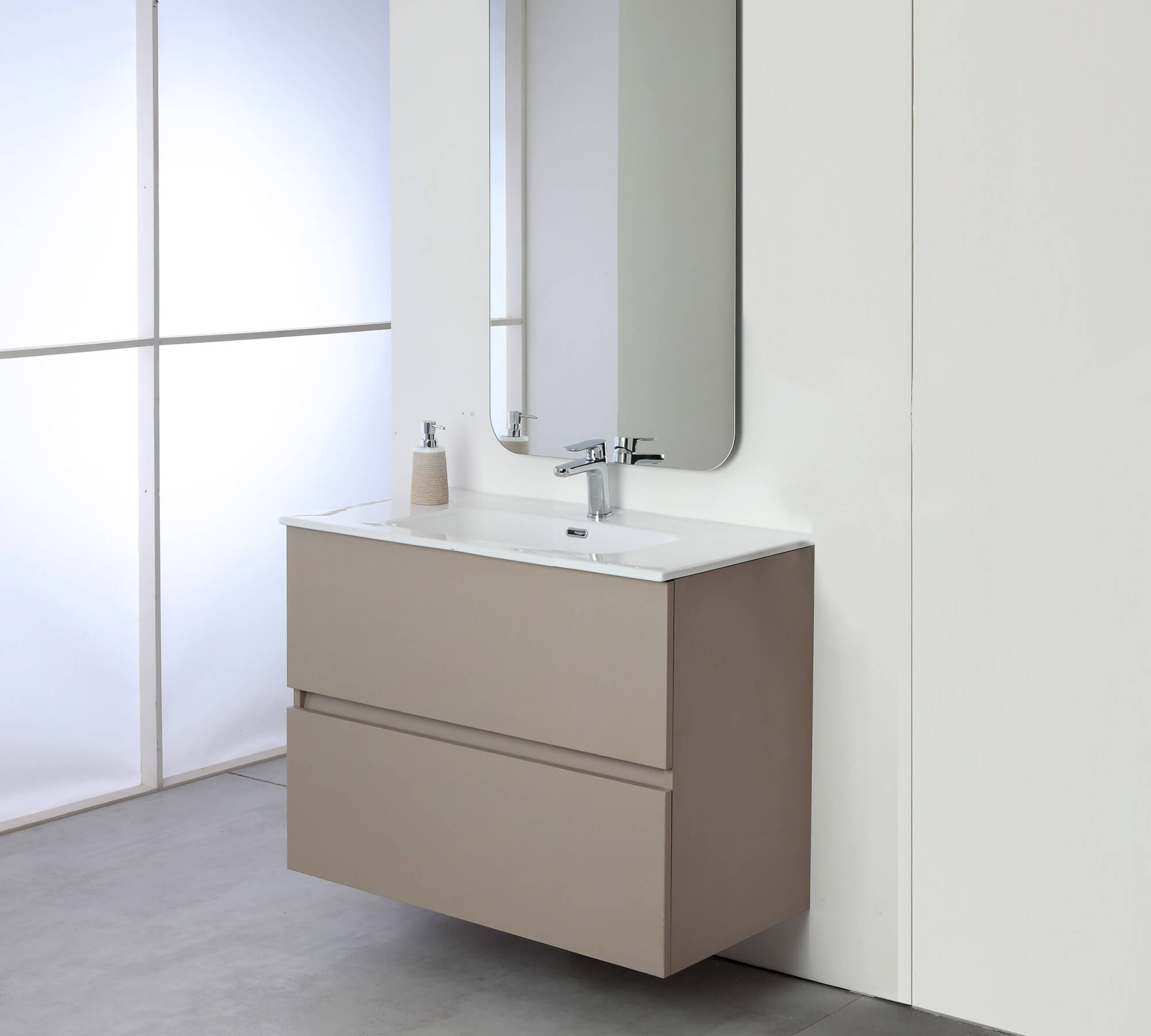 *MOBILE BAGNO CM.90 2 CASS.TORTORA PASTELLO