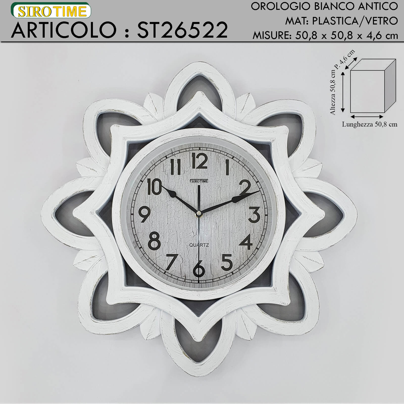 OROLOGIO BIANCO CM. 51X51X4.6