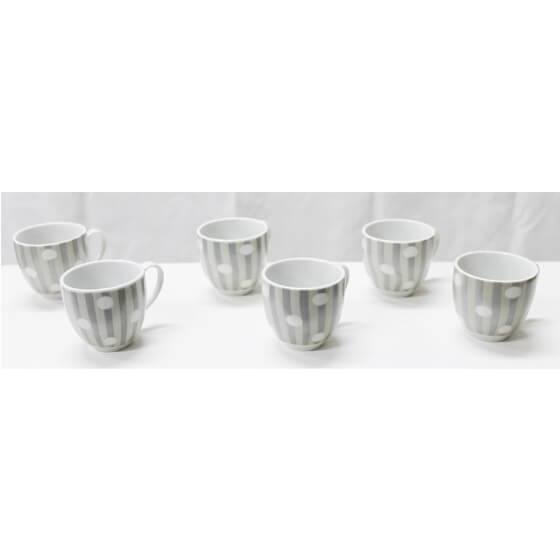 SET 6 TAZZINE CAFFE S/P POIS RIGHE