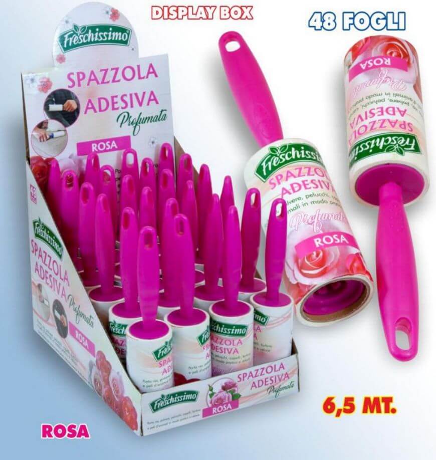 SPAZZOLA ADESIVA 5MT ROSA