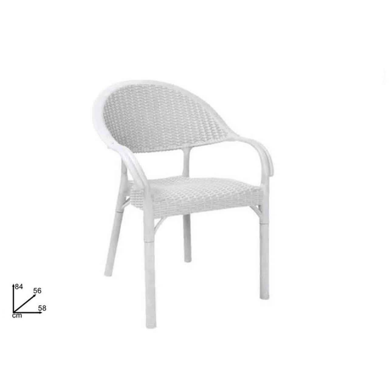 SEDIA PLASTICA EFFETTO RATTAN B.CA