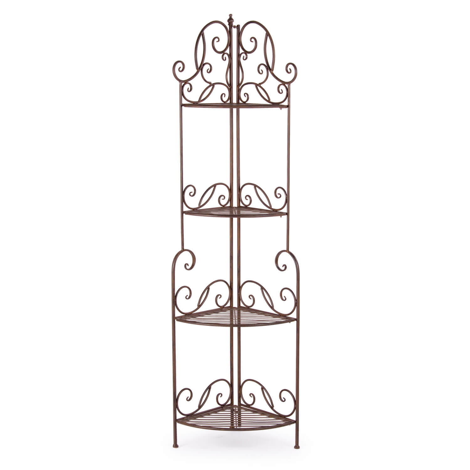 SCAFFALE 4P.MELANIE MARRONE CM.48X33X164H