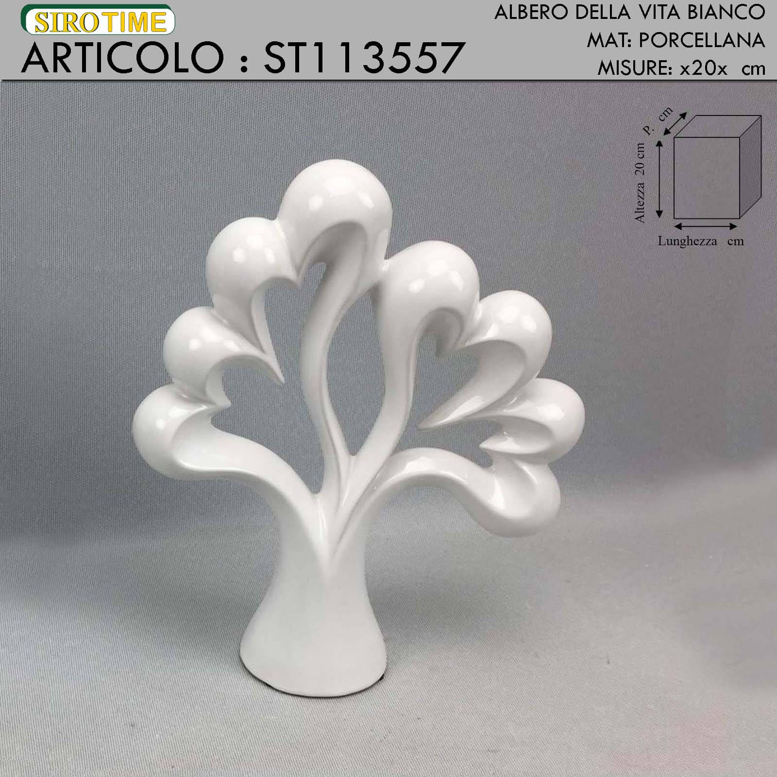 ALBERO STILIZZATO BIANCO CM. 20