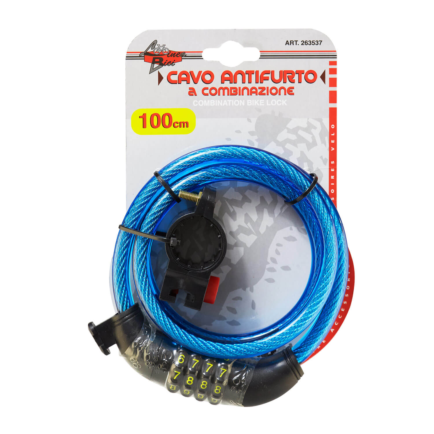 CAVO ANTIFURTO C/COMBINAZIONE 100CM