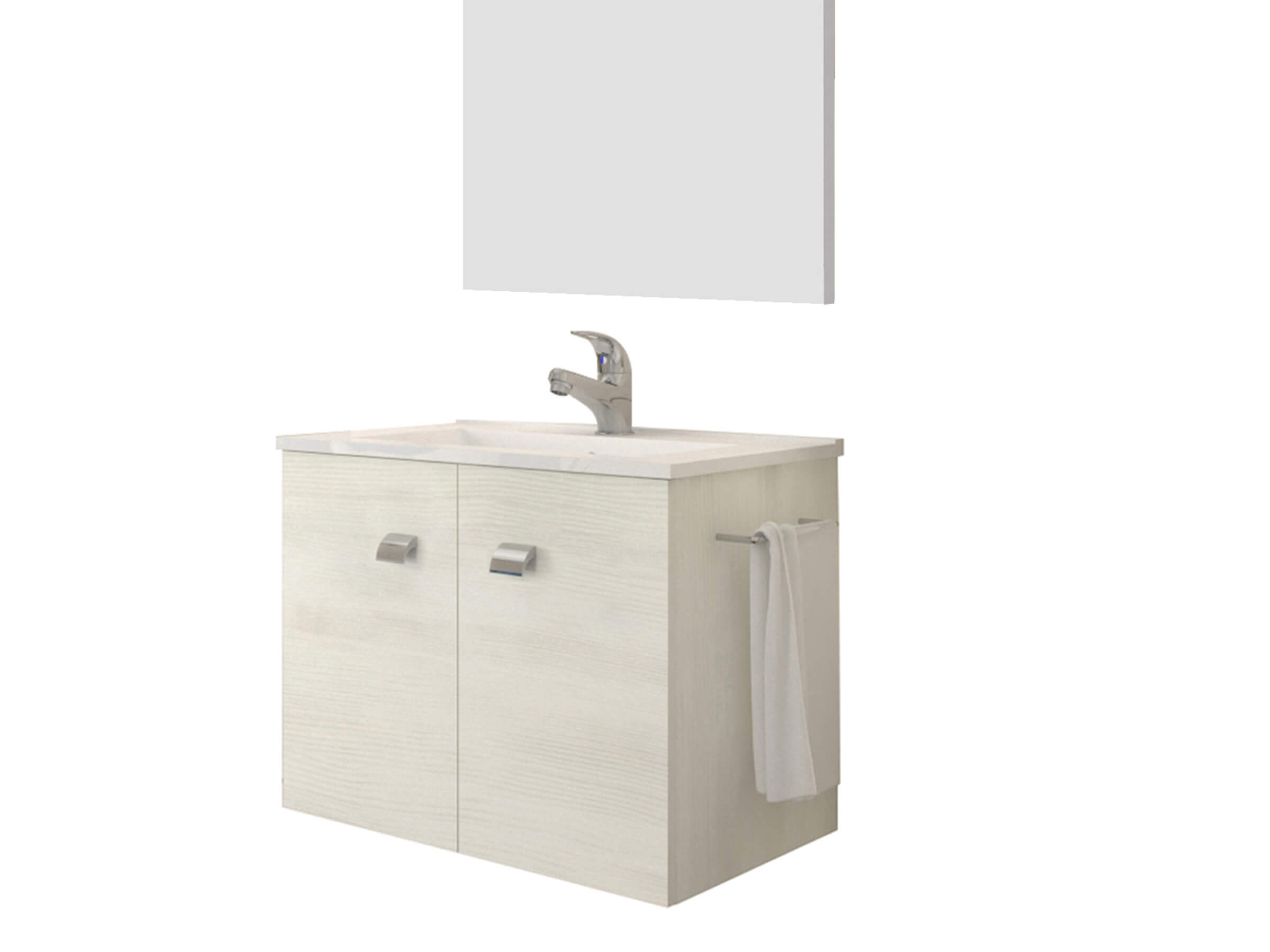 COMPOSIZIONE BAGNO CM.60 ROVERE BIANCO