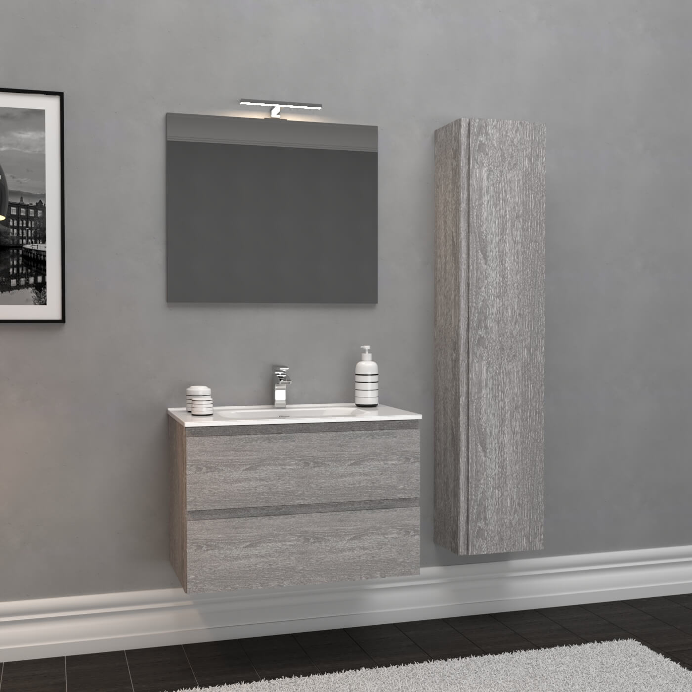 *MOBILE BAGNO OVER CM.80 ROVERE GRIG