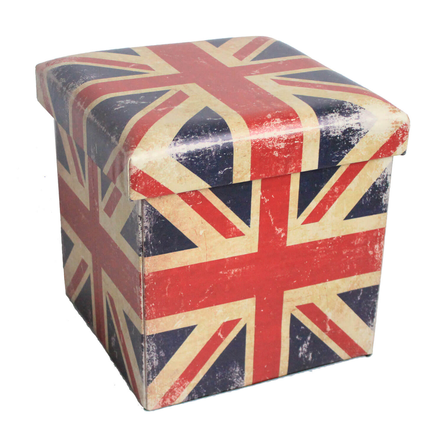 *POUF PIEGHEVOLE UK FLAG ROSS/BLU/BIANCO