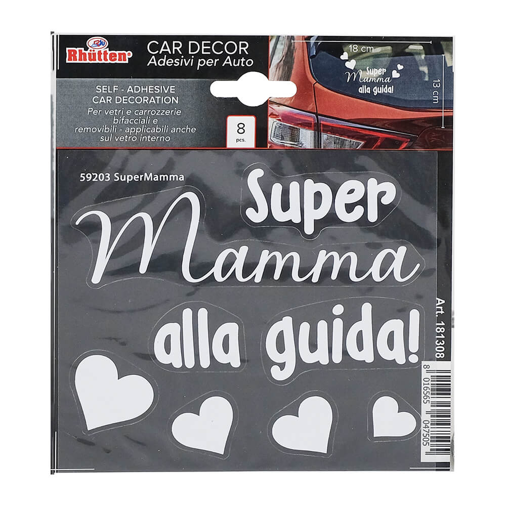 ADESIVO AUTO SUPER MAMMA ALLA GUIDA