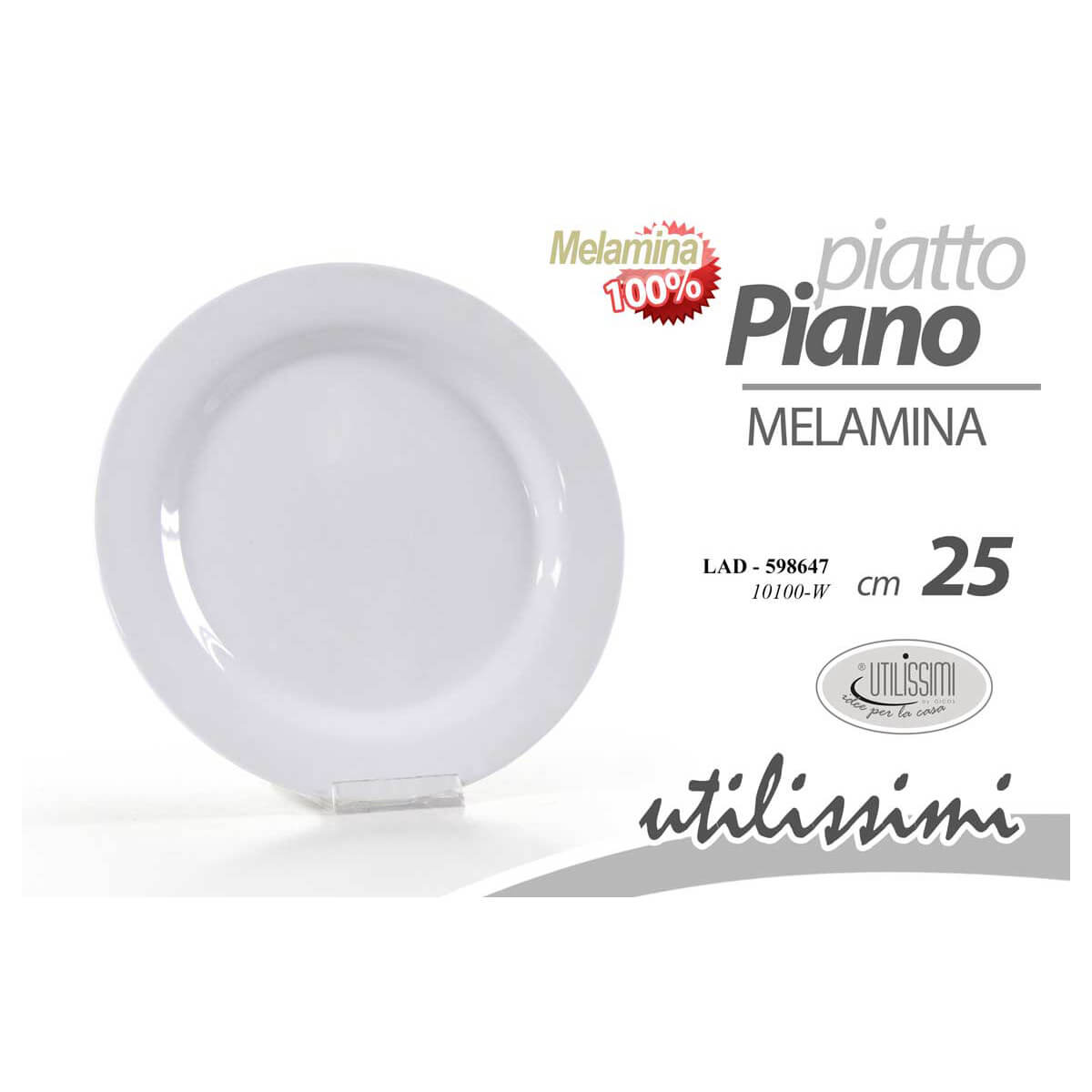 PIATTO PIANO CM.25 BIANCO