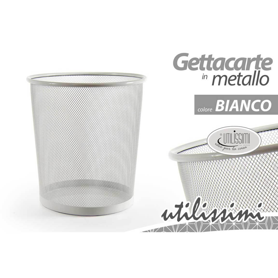 CESTINO GETTACARTE METALLO CM. 30X35H