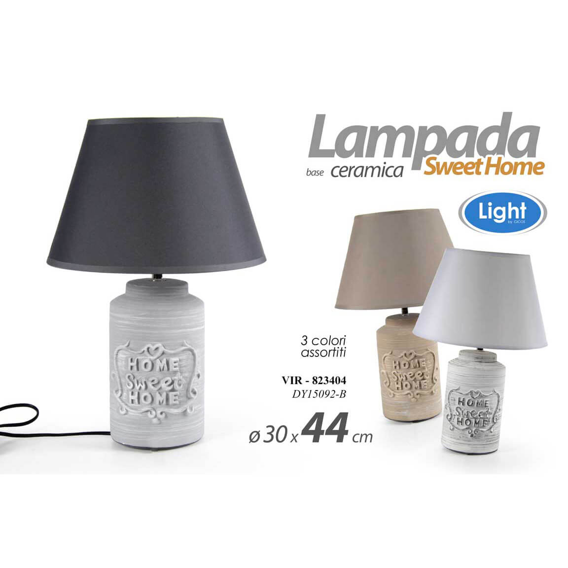 LAMPADA SWEET CM. 30X44H ASSORTITI