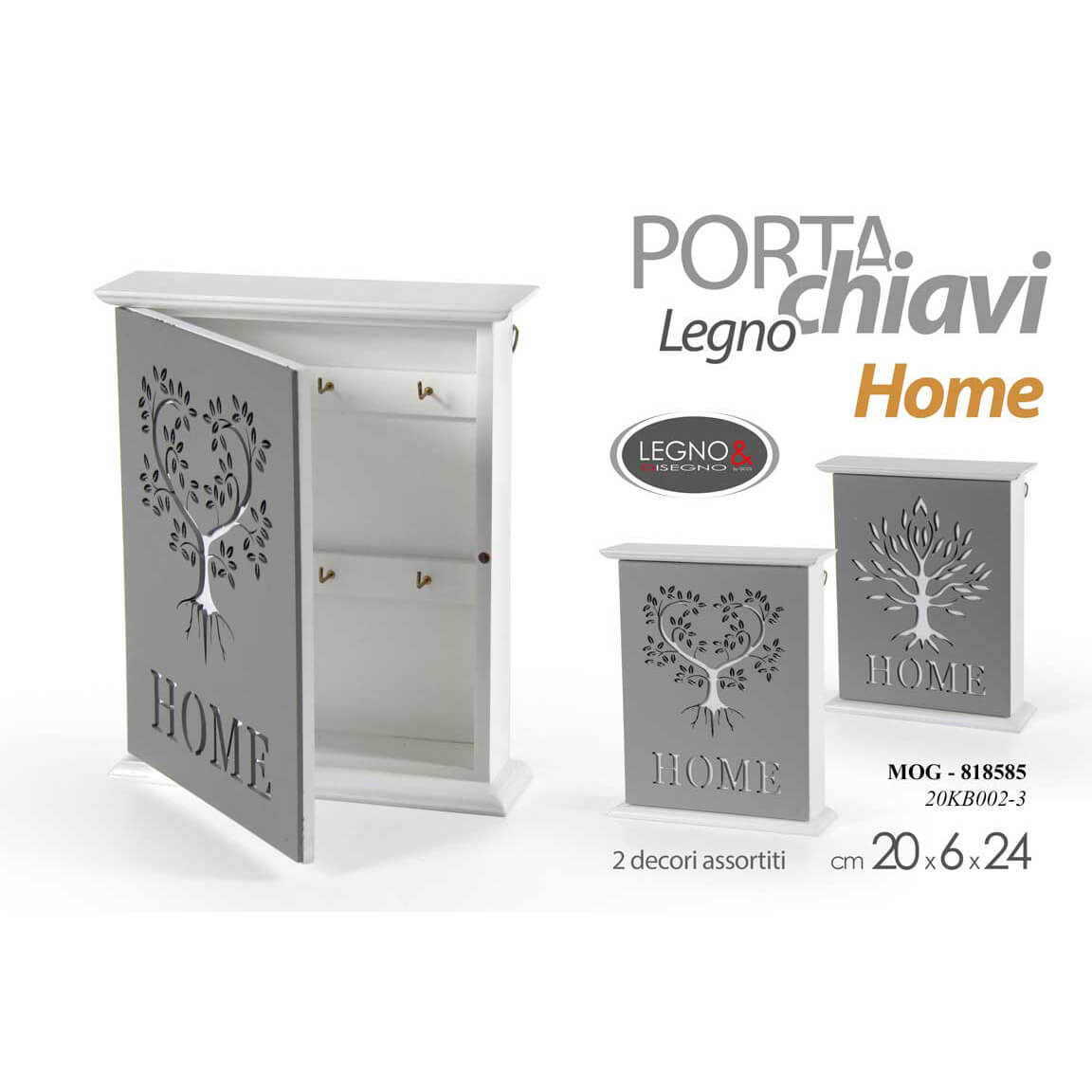 PORTACHIAVI 'HOME' CM. 20X24X6H