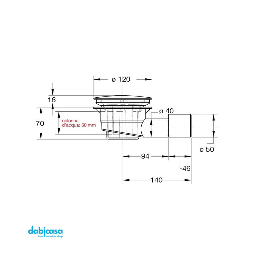 PILETTA DOCCIA PER PIATTO IN CERAMICA H5