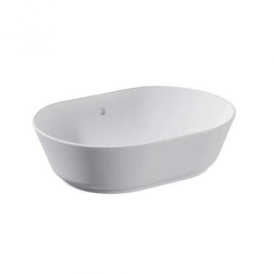 LAVABO IN CERAMICA SOFT SQUARE OVAL CM.55 BIANCO