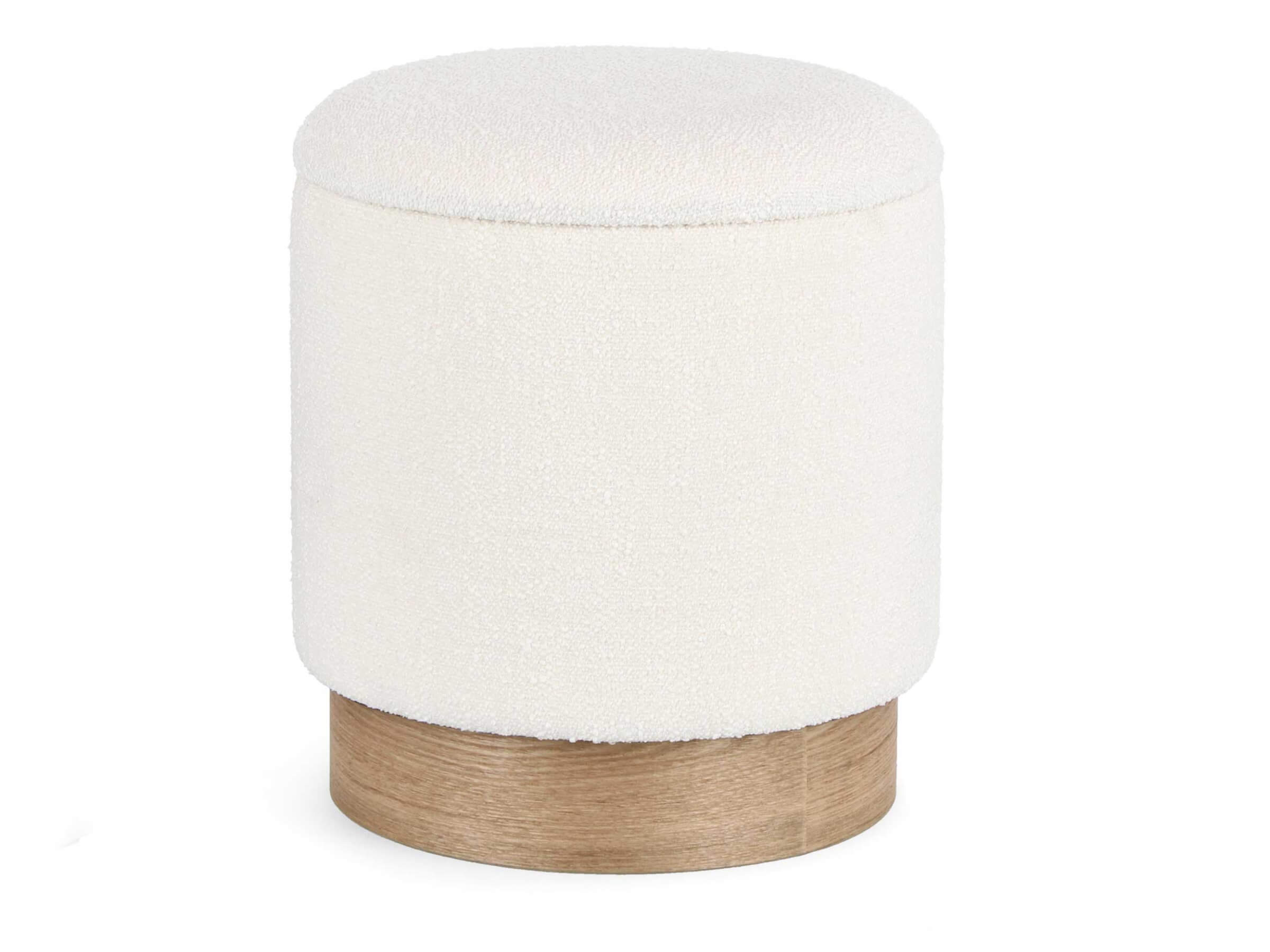 POUF CONTENITORE ZOYA BIANCO PICC.