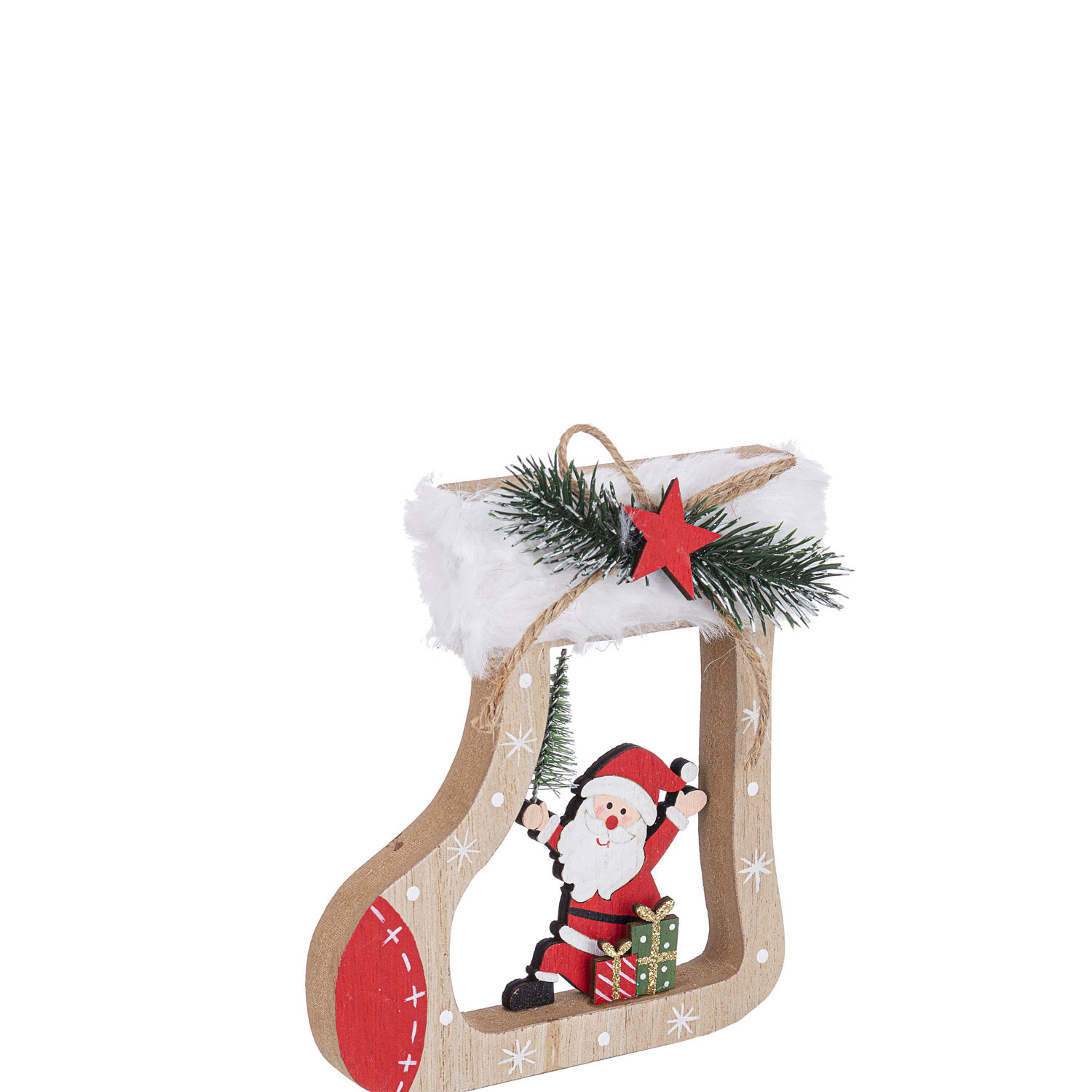 DEC.MADLEN CALZA CON BABBO NATALE ROSSO