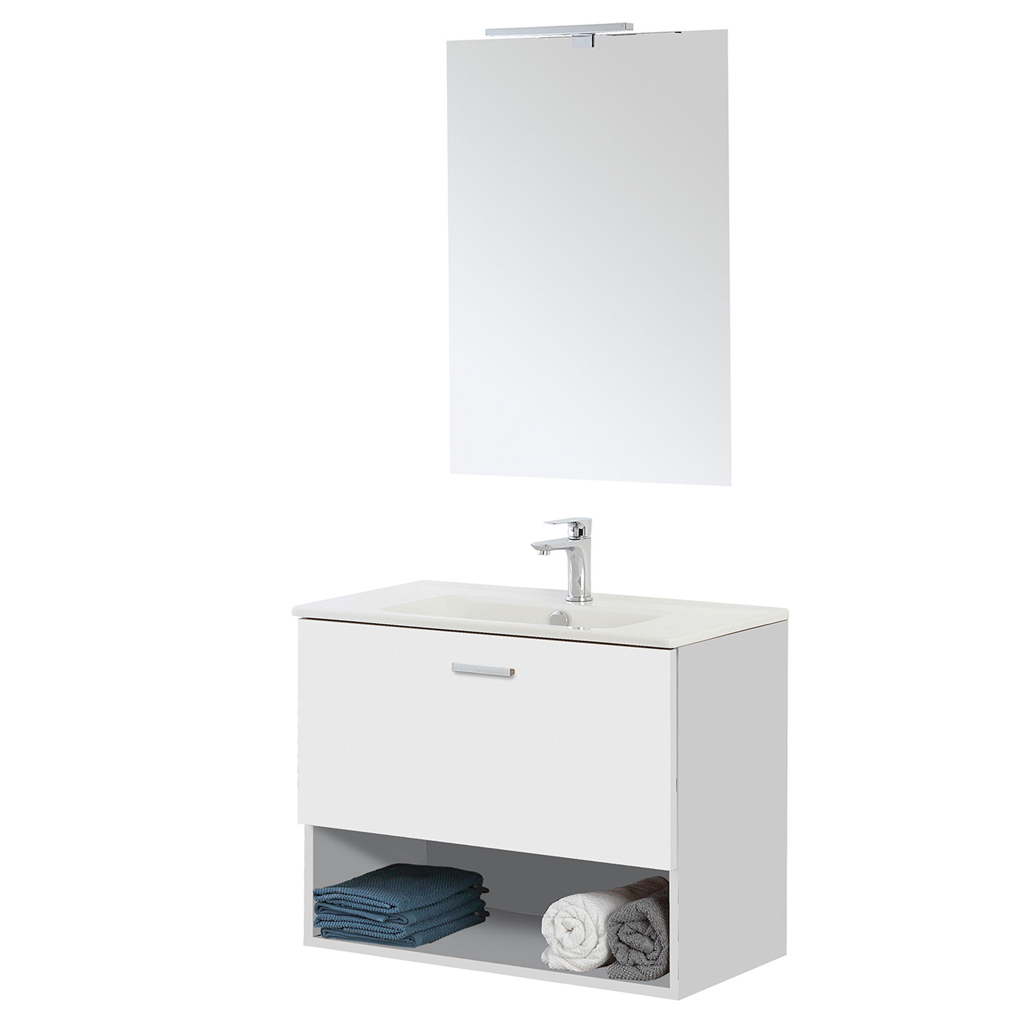 MOBILE BAGNO SOSP.CM.80 BIANCO 1 CASS.+VANO