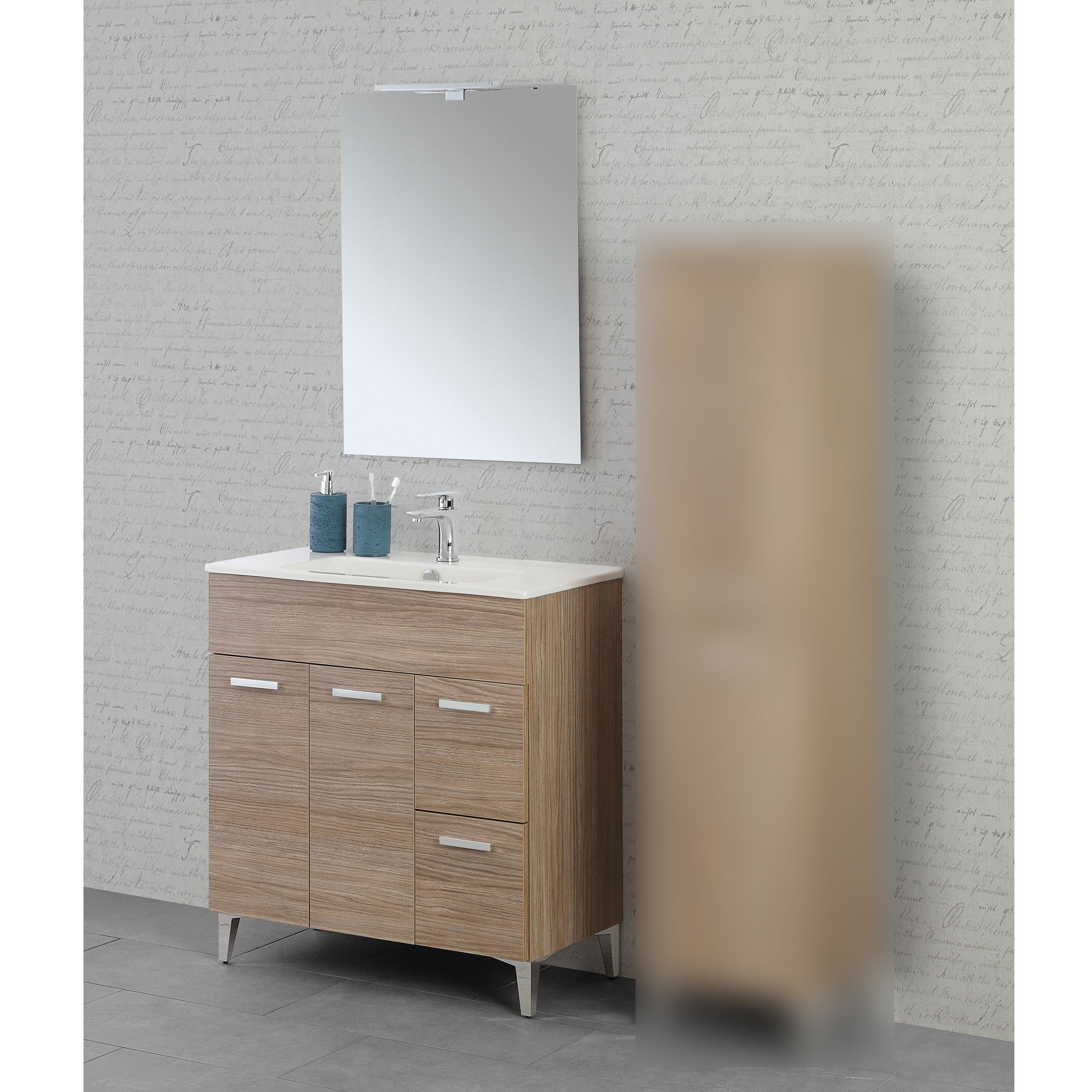 MOBILE BAGNO CM.80 2A+2CASS.ROVERE TROPEA