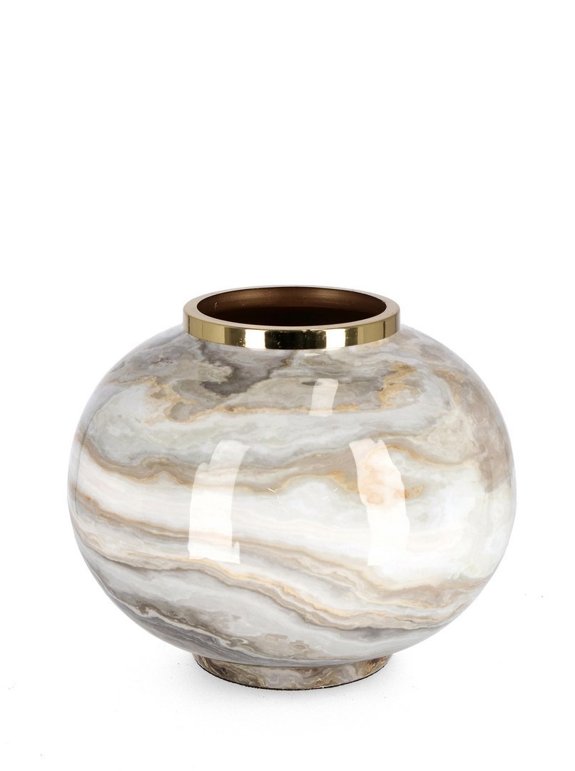VASO MARSHA BOMB BIANCO/GR/ORO H.25
