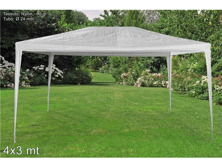 GAZEBO 3X4 BIANCO NYLON