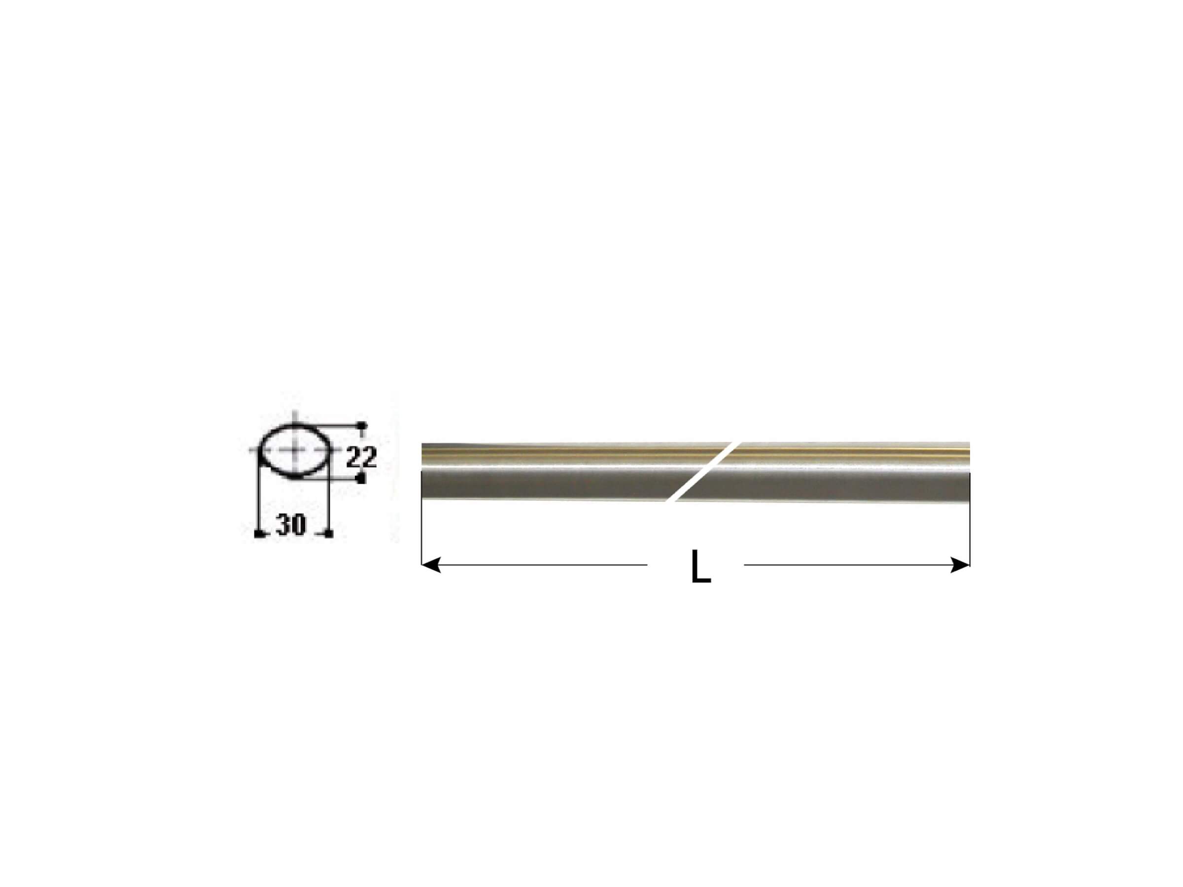 BARRA ORIZZ.ACC.INOX CM.90