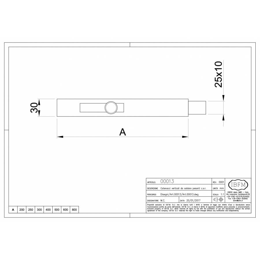 CATENACCI VERTICALI A SALDARE CM.30