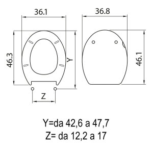 SEDILE WC TERMOINDURENTE Z10 BIANCO